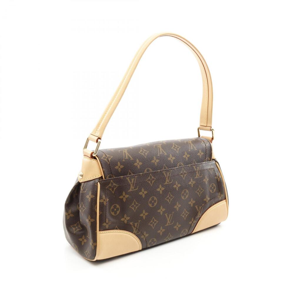 Louis Vuitton Bag Beverly Canvas Brown Shoulder Monogram Leather